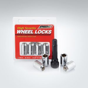 Tuner Style Chrome Tapered Lock Nut - Hex Drive